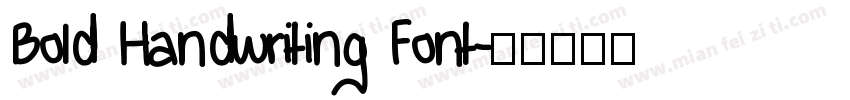 Bold Handwriting Font字体转换